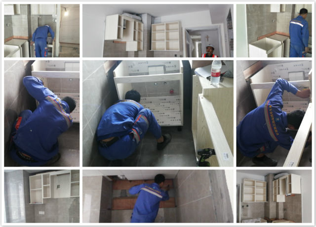 左右手櫥柜安裝工程火熱進(jìn)行中！