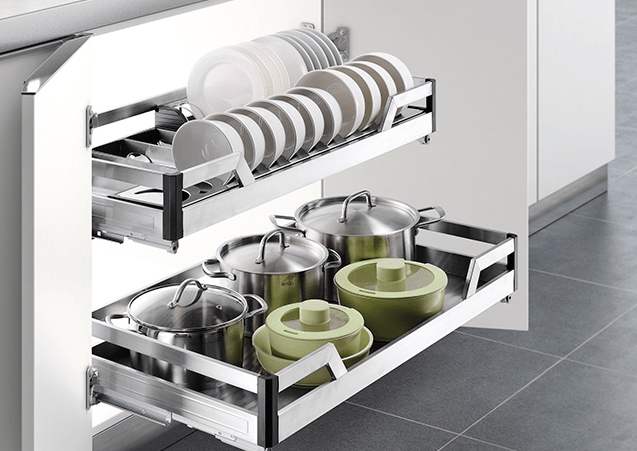 櫥柜拉籃托盆安裝方法，手把手教你裝家居