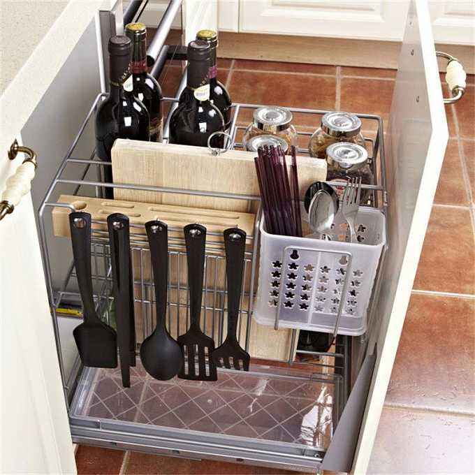 櫥柜拉籃底裝滑軌安裝方法，學(xué)會(huì)了家居安裝不在話下