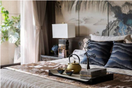 現(xiàn)代別墅設(shè)計裝修：新中式別墅設(shè)計怎么搭配窗簾色彩？