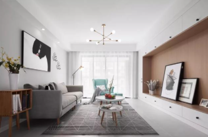 歐式客廳裝修設(shè)計(jì)：客廳選窗簾，簡單的純色，自然舒適也耐看