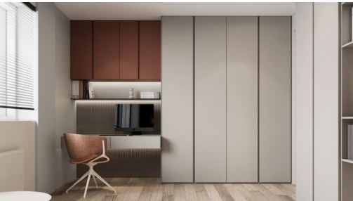 整體書柜款式：定制隱藏式書柜，藏起來的高級感！