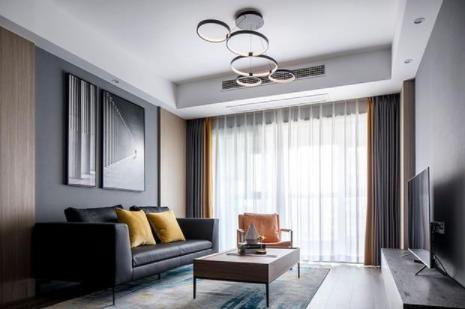 古木紋型材：沉穩(wěn)的現(xiàn)代簡約風，用實木中和灰色的距離感，改變異形玄關的缺陷