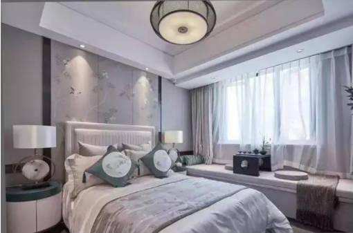 臥室燈光設(shè)計(jì)圖：新中式風(fēng)的臥室設(shè)計(jì)，這樣的房間睡著可真舒適