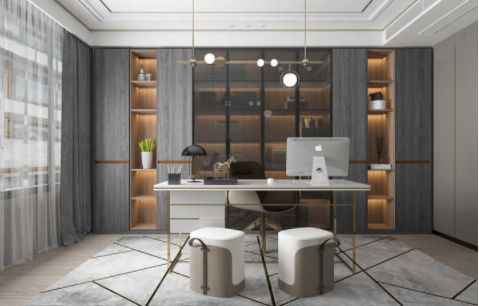 定做家具設(shè)計圖：書房里一般都要擺放什么家具，才能顯得高端有檔次？