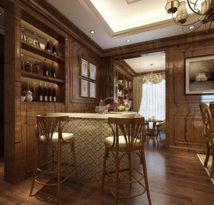 酒柜吧臺(tái)效果圖：家裝中酒柜吧臺(tái)尺寸高度多少合適，酒柜吧臺(tái)一體效果圖